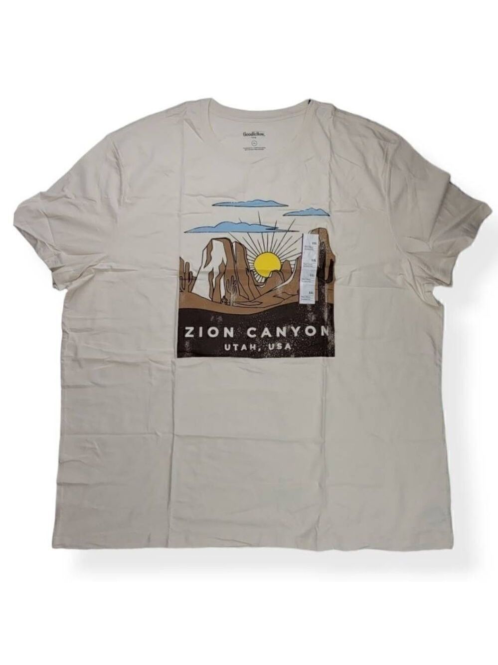 Goodfellow Cream Zion Canyon T-Shirt XXL